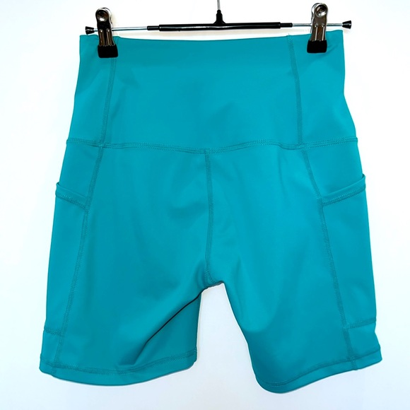 Cleo Harper teal bicycle shorts/ size S - Picture 3 of 4